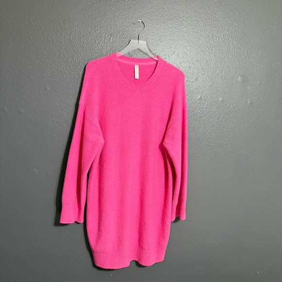 Anthropologie Daily Practice Long Sleeve Sweater Mini Dress Pink Size M - Picture 5 of 9